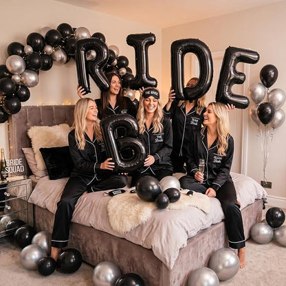 BRIDE Balloons Bachelorette, 16 inch Black Bride Balloons - Image 3