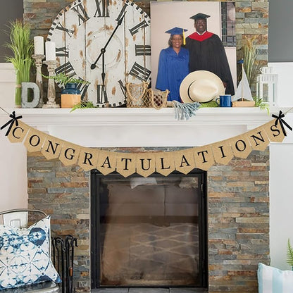 Congratulations Burlap Banner - Image 5
