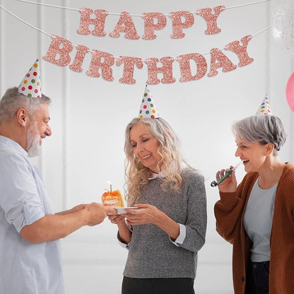 Rose Gold Happy Birthday Banner Birthday Party Decorations Happy Birthday - Image 9