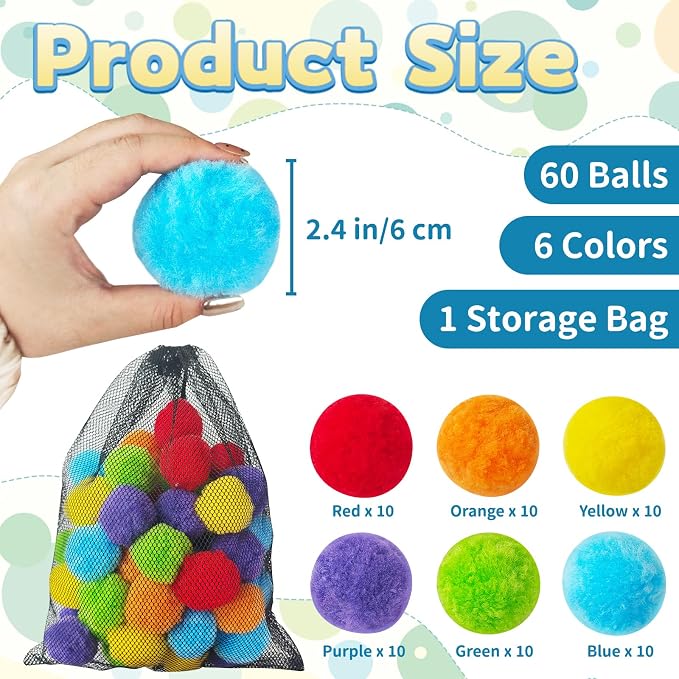 60 Pcs Reusable Water Balloons, Soft Splash Balls - Image 2