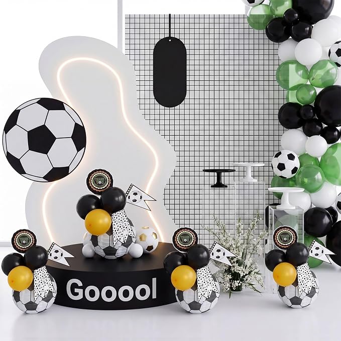 Sets of 6 Soccer Table Centerpiece Decorations 8 Inch Soccer Ball Paper - Image 6