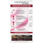 L'Oreal Paris Excellence Crème Permanent Hair Dye, Triple Care Hair Color with Pro-Keratine Complex for 100% Gray Hair Coverage, 4RM Dark Mahogany Red, 1 Kit