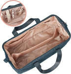 NISHEL Hair Tools Travel Carrying Bag, Portable Hair Air Wrap Dryer Case, Hair Dryer/Curling Iron/Airstraight Attachment Organizer, Lake-Blue