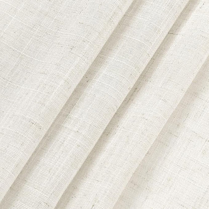 Cream Cafe Curtains 54 Inch Length Set 2 Panel Back Tab Pocket Semi Sheer Short - Image 6