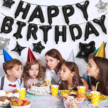 CANREVEL Happy Birthday Banner Decorations + Sign Balloons, - Image 4