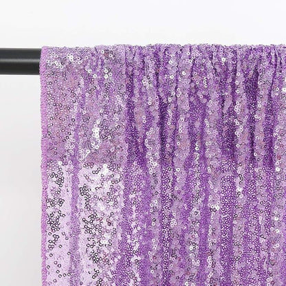 8ft x 8ft Light Purple Sequin Backdrop - Image 5
