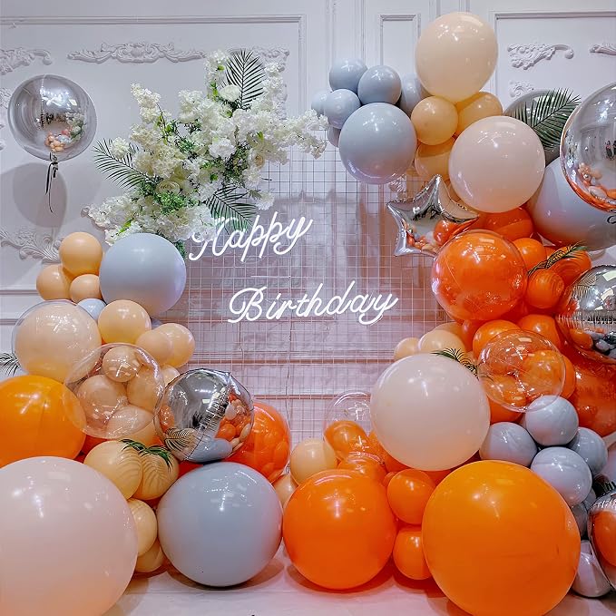 FOTIOMRG 110pcs Orange Balloon Garland Arch Kit, 18 12 10 5 inch Orange Latex - Image 4