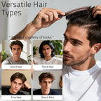 Boar Bristle Hair Brush for Men, Mens Slick Back Hair Brush with Stiff Bristles & Wooden Walnut Handle for Thick & Fine Hair Smoothing, Detangling, Styling, Beard Straightens