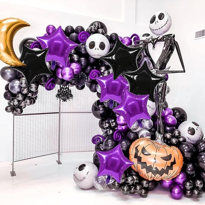 TONIFUL 30 Pcs Star Shaped Balloons 18 Inch Large Black Purple Foil Balloon | - Image 3