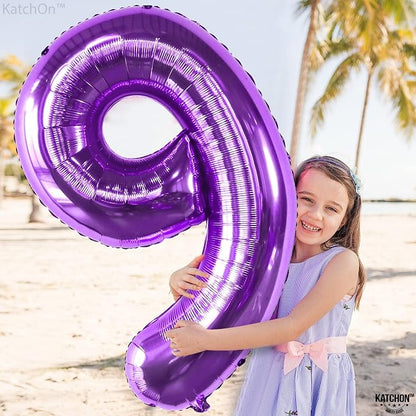 KatchOn Foil Purple 9 Balloon Number - Image 6