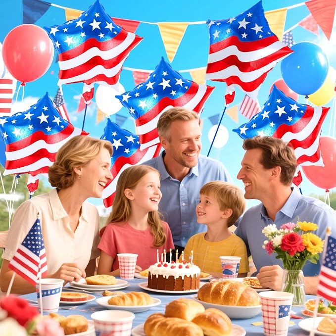24 Pcs 4th of July Balloons, American Flag Balloon, Patriotic Party Decorations - Image 7