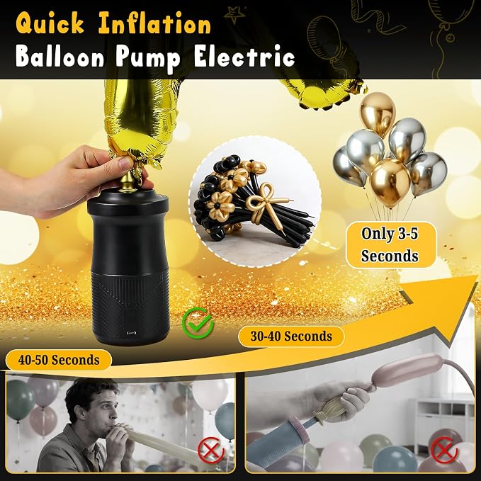 Ball Pump Balloon Pumps Electric, Balloon Pump Portable Long Animal Balloon Pump - Image 2