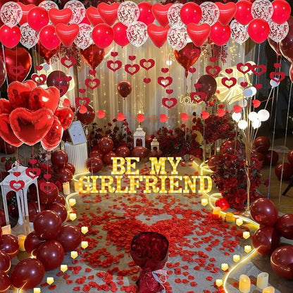 Be My Girlfriend Light Up Letters Proposal Decorations - Image 6