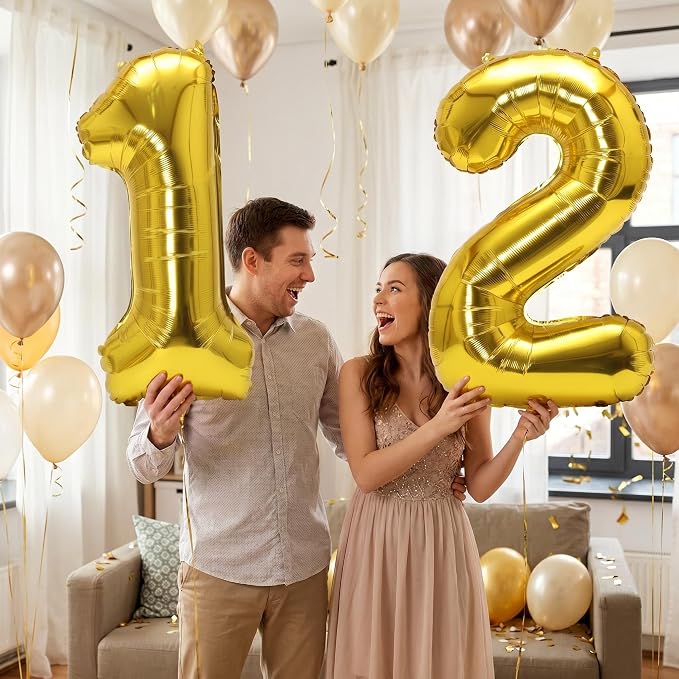 YPSelected 32 Inch Large Foil Helium Number Balloon Birthday Wedding Party 0-9 - Image 2