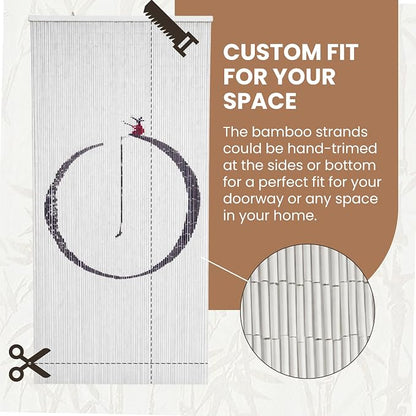 Fishing Art Beaded Bamboo Curtain - Image 4