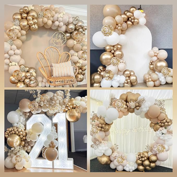 147pcs Neutral Balloon Garland Arch Kit, Different Sizes - Image 7