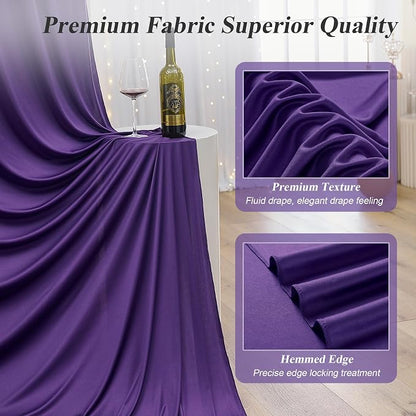 20ft x 12ft Purple Backdrop Curtains - Image 3