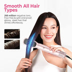 6 in 1 Hair Dryer Brush, Detachable Air Styler, 3 Heat Settings Blow Dryer Brush Frizz-Free Volumizing, Straightening, Curling ALCI Safety Plug for Travel & Home Styling (Pink)