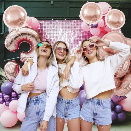 20PCS 18 Inch Round Foil Balloon, Rose Gold Round Shaped Balloons, Round Shape - Image 7