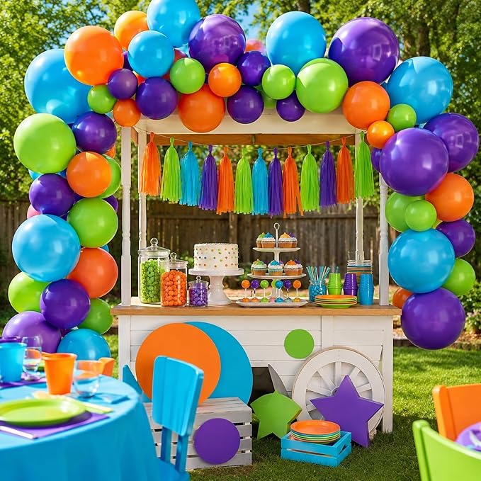Blue Green Orange Balloons - Image 6