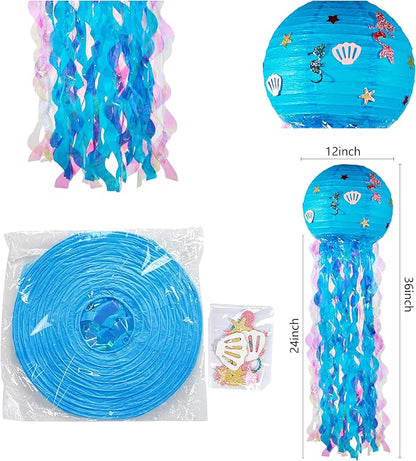 OBXT 12" Blue Jellyfish Lanterns - Image 2