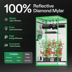 VIVOSUN S276 32"x32"x63" Grow Tent, High Reflective Mylar with Observation Window and Floor Tray for Hydroponics Indoor Plant for VS1500