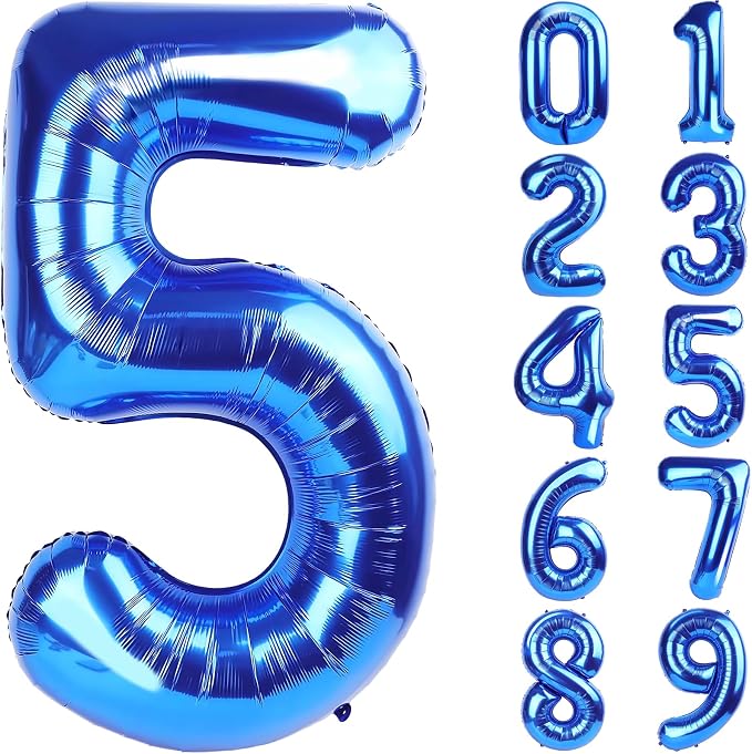 Number Balloons Navy Blue Balloons by United-UnicornsParty