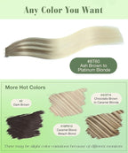 SURNEL 22 inch Tape in Hair Extensions Ombre Color 8 Ash Brown Fading to 60 Platinum Blonde Tape in Hair Extension Hum an Hair 20pcs 50g(#8T60-22)