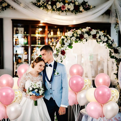 4 Sets Pearl Pink Sand White Balloons Stand - Image 4