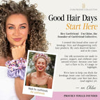 Curlfriend Collective Midnight Blooms Comfort Curve Silk Headband – 100% Mulberry Silk, No-Slip, No Headache, Wide Luxury Hair Accessory for Women, Gentle & Stylish for Curly & Textured Hair