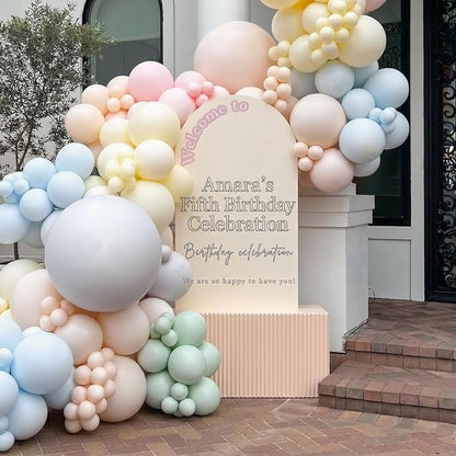Pastel Balloons Macaron 12 Inch Pink Blue Green Purple Orange Yellow Latex - Image 4