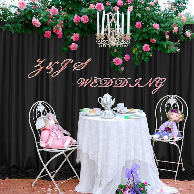 6 Panels Black Backdrop Curtain - Image 4