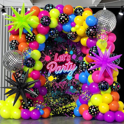 200Pcs Neon Balloons Garland Arch Kit by Unknown