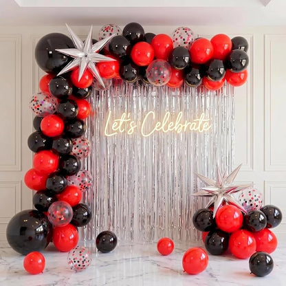 Capoda 148 Pcs Red and Black Balloon Garland Arch Kit Racing Party Decorations by Capoda