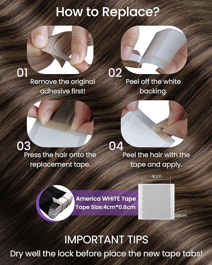 LaaVoo Ombre Hair Extensions Tape in Brown Human Hair Extension Tapes in Darkest Brown Mix Light Brown Tape on Extensions Human Hair Silky Straight 22 Inch 20pcs 50g