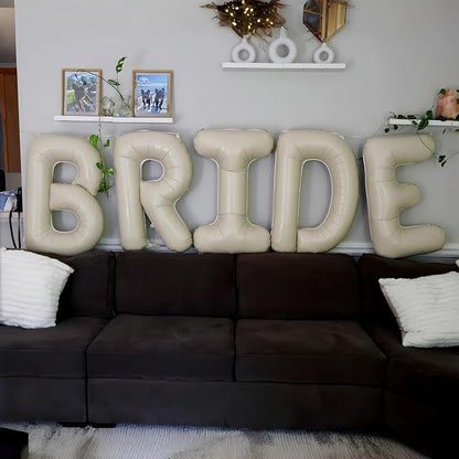 40 Inch Beige BRIDE Balloons Bachelorette - Image 9