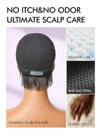 LUVME HAIR Ultra Comfort Throw On & Go Short Pixie Cut with Bangs 5 Inches Skin Friendly Cotton Cap 100% Real Human Hair Glueless Wig Glueless Wig Hair Loss Friendly Full Machine Made 22.5 Wig Cap