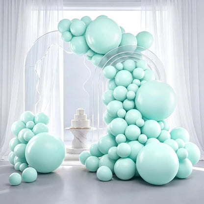 RUBFAC Green Balloons Different Sizes Mint Green Balloon Arch 129pcs | Pastel by RUBFAC