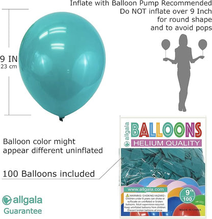 Allgala 100 Count 9 Inch Helium Grade Premium Latex Balloons - Image 2