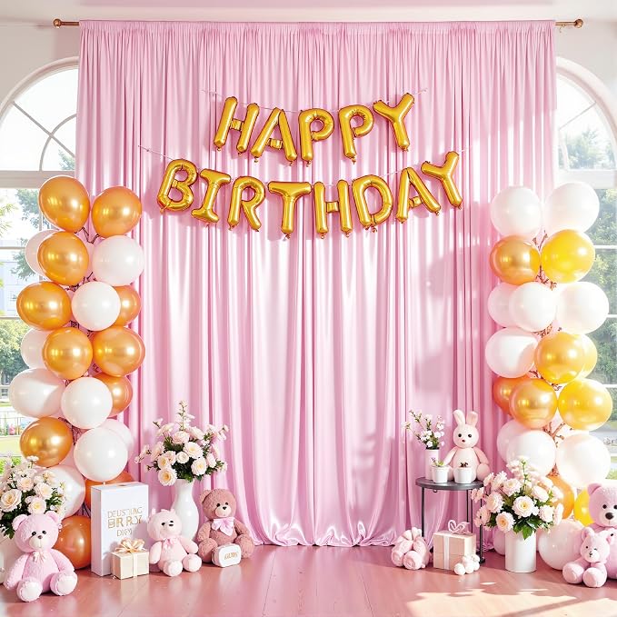 30x10ft Pink Glitter Backdrop Curtain - Image 8