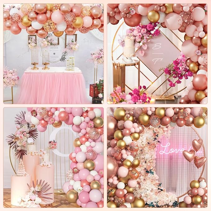 Amandir 153pcs Rose Gold Balloon Garland Arch Kit Different Sizes | 18 12 10 5 - Image 6