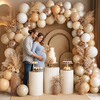 Neutral Balloons, 60 Packs 12 Inch Double Stuffed Beige Cream Sand White - Image 6