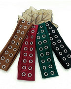 Grommet Headband for Women, Green 23cm Hollow Out Elastic Hair Band, Eyelets Punk Grunge Stylish Hairband