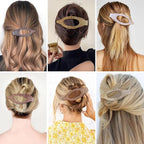Flat Hair Clip 6 pcs Lay Down Claw Clips Hair Accessories for Women -Ice Cream