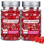 Hussell Hair Serum - No Rinse with Argan Macadamia & Avocado Oils - Vitamins A, E, Pro B5 - Conditioner for Women & Men - Pack of 2, 80 Capsules