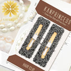 Rhinestone and Crystal Hair Clips 2-Pack, Sparkly Barrettes & Elegant Bling Accessories for Women & Girls(Set12)