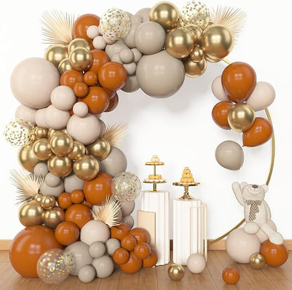 Amandir 153pcs Burnt Orange Balloon Garland Arch Kit, Different Sizes 18 12 10 by Amandir