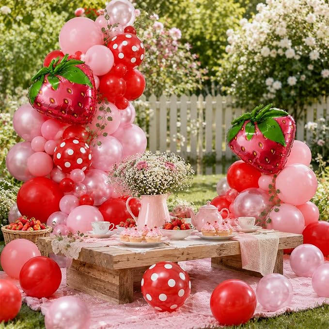 Strawberry Balloons Arch Kit - Image 3