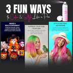 Herbishh Koloret Pastel Pink Hair Tint Spray (69g), Washable Temporary Color Mist for Light Hair, Quick-Dry, Non-Sticky Spray for Women, Travel-Friendly Root Touch Up