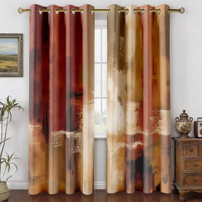 Asuexpect Burnt Orange Curtains by Asuexpect